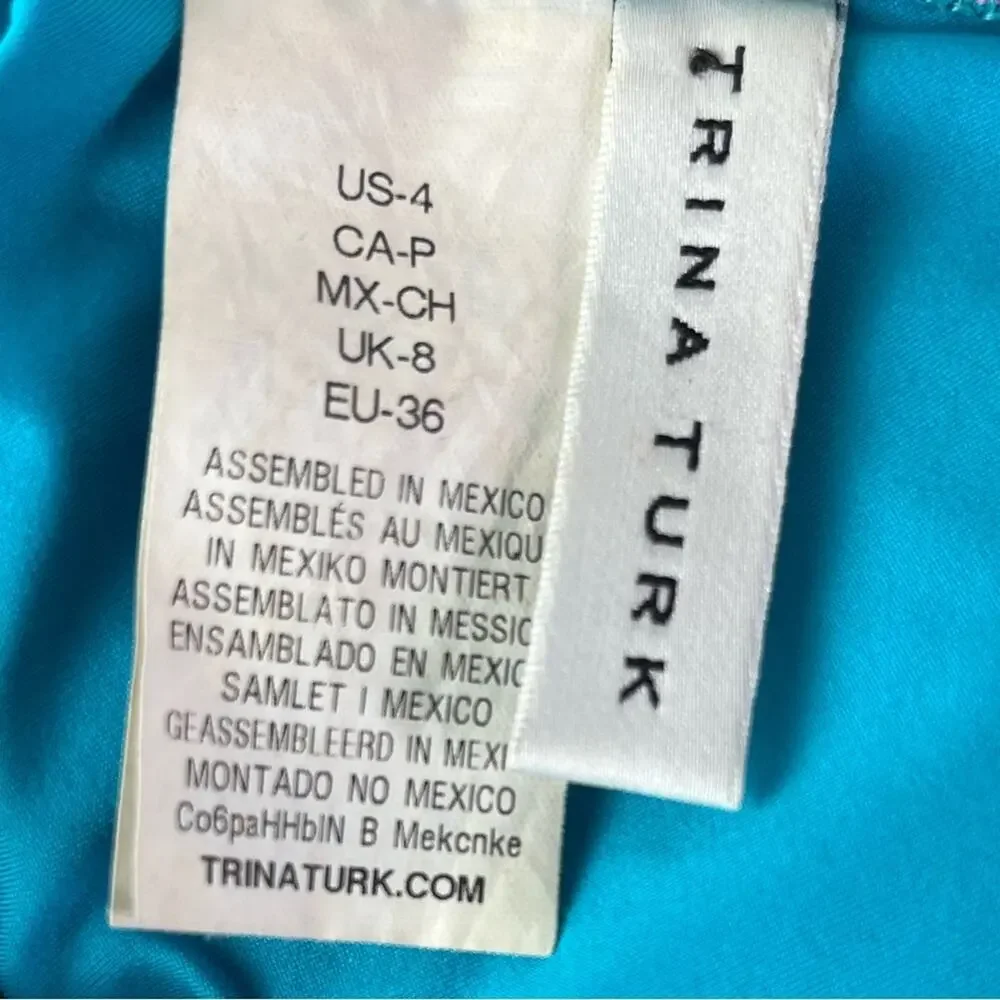 Trina Turk Monaco Faux Wrap Multi Strap Floral Print Triangle Bikini Top